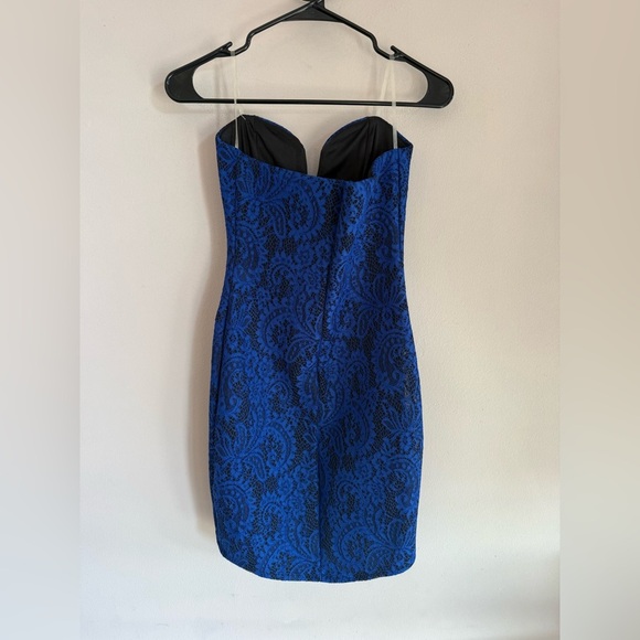 Blue sweetheart neck lace dress nwt small - Picture 3 of 5